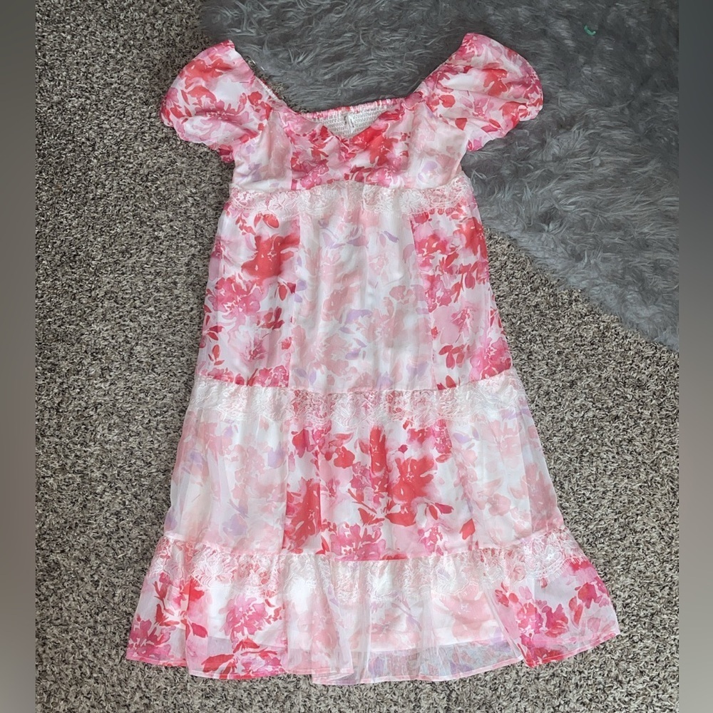 Truth NYC Pink and White Floral Dress
